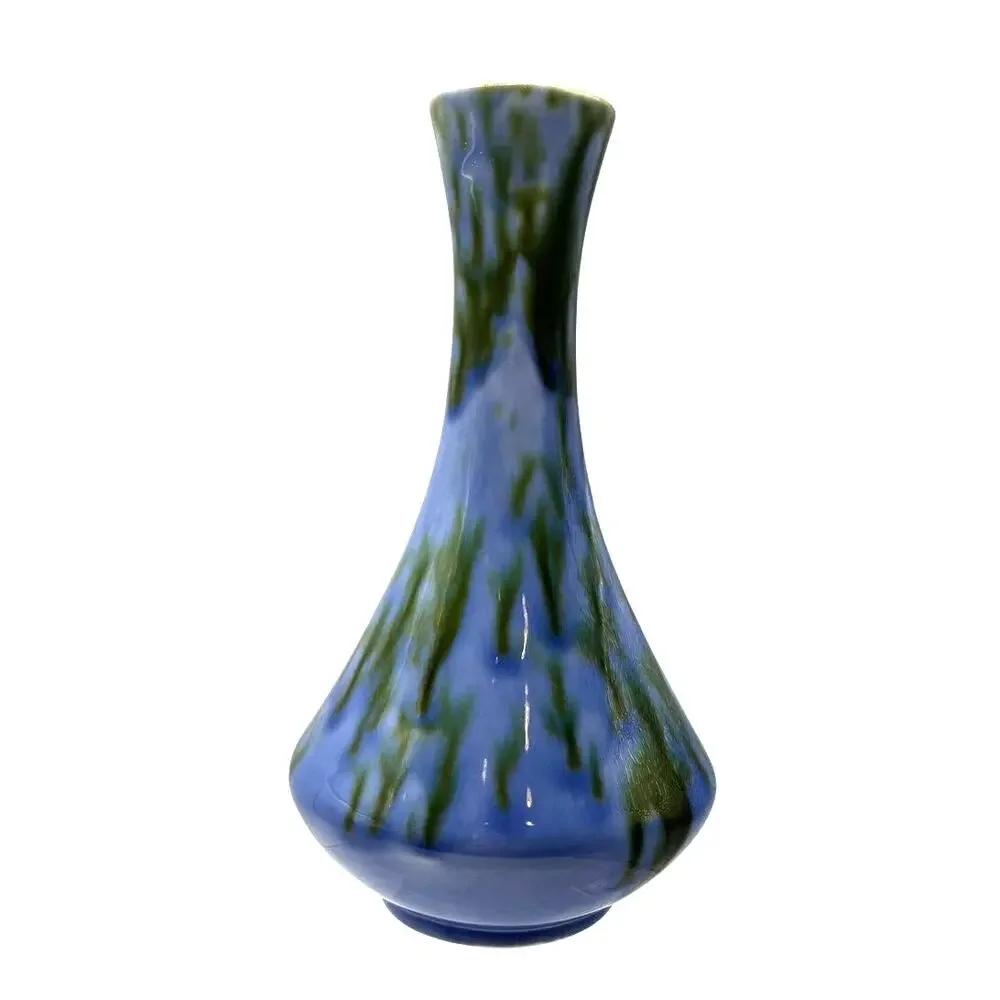 Stangl Caribbean #4050 Genie Ceramic Vase MCM Pottery Light Blue Green 8